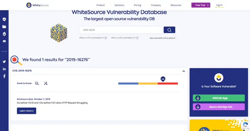 Search result for CVE-2019-16276